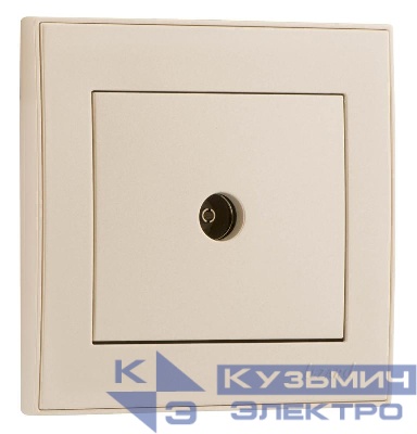 Розетка телевизионная проходная TV СП Rain жемчуж./бел. перламутр. LEZARD 703-3030-129