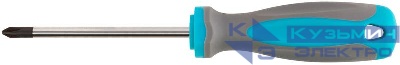 Отвертка CrV сталь прорезиненная ручка PH2х100мм MOS 53704М