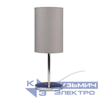 Светильник настольный JH3-01-gy E14 IP20 110х110х310мм метал.; ткань; PVC-пластик сер. JazzWay 5062368