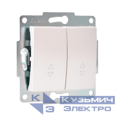 Переключатель проходной 2-кл. 1п СП Karina 10А IP20 механизм жемчуж./бел. перламутр. LEZARD 707-3088-106