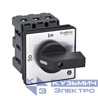 Выключатель-разъединитель 3п 63А IP20 с черн. рукоят. на дверцу 4 винтами SE MSD63320B