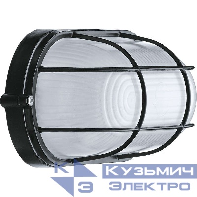 Светильник ЛОН 94 808 NBL-O2-60-E27/BL 1х60Вт E27 IP54 (аналог НПБ 1402 черн. овал с решеткой 60Вт) Navigator 94808