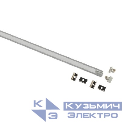 Комплект с врезным анодированным профилем 1209 12.4х9мм 2м Эра Б0062777