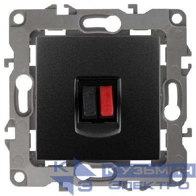 Розетка аудио 12-3111-05 антрацит ЭРА Б0027455