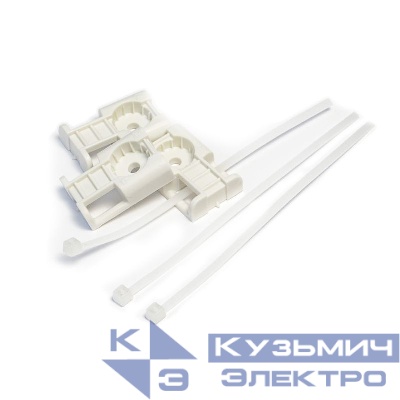 Комплект крепления площадка для прямого монтажа со стяжкой 2.5х100мм бел. (уп.100шт) Промрукав PR13.02512