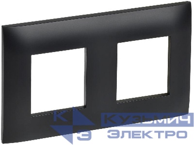 Рамка 2-м SKANDY SK-F02Bl черн. IEK SK-M22-K02