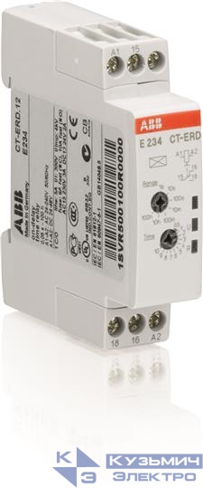 Реле времени CT-ERD (0.05-100ч)1ПК ABB 1SVR500100R0000