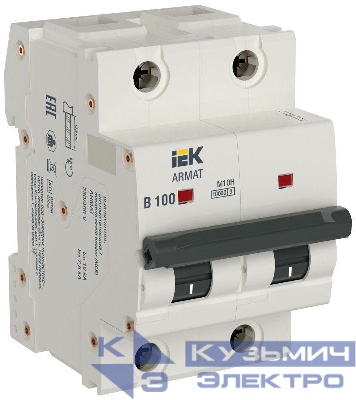Выключатель автоматический модульный 2п B 100А M10H ARMAT IEK AR-M10H-2-B100