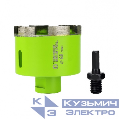 Diamond Industrial Алмазная коронка по керамограниту сегментная 68 мм М14  Diamond Industrial