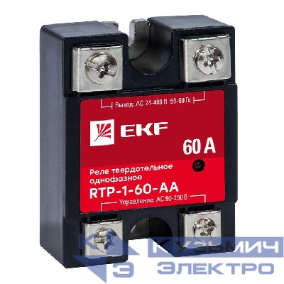 Реле твердотельное однофазное RTP-60-AA PROxima EKF rtp-1-60-aa