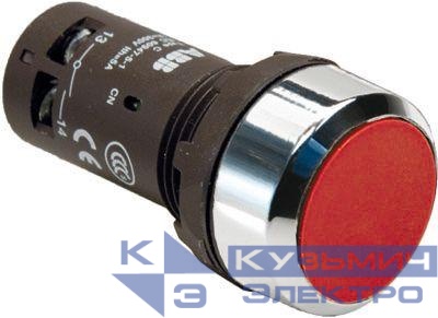Кнопка CP1-30R-10 без фикс. 1HO красн. ABB 1SFA619100R3011