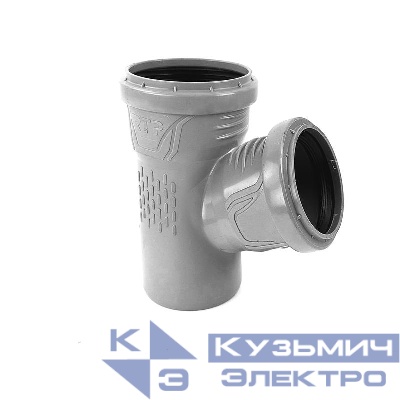 Тройник ВК ПП 75/75х67 G сер. RTP 33457