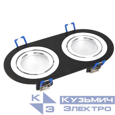 Светильник DL2812 G5.3 MR16 потолочн. встраив. черн. хром FERON 48462