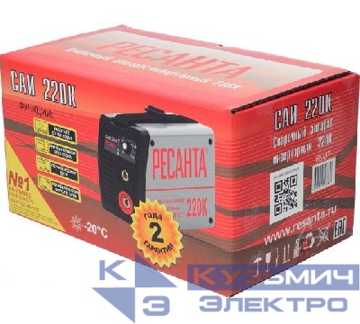 Инвертор сварочный САИ-220К 220А d5 140-240В IP21 (компактный) Ресанта 65/37