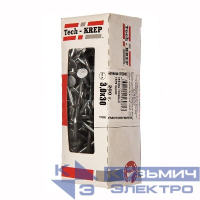 Гвоздь толевый евро 3х30 оцинк. (уп.0.2кг) Tech-Krep/Zitar 102040