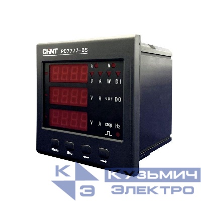 Прибор измерительный многофункциональный PD7777-8S4 3ф 5А RS-485 120х120 LED дисплей 380В CHINT 765098