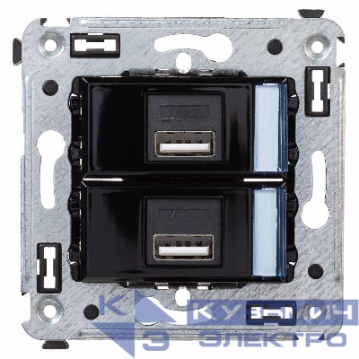 Устройство зарядное USB СП Avanti "Черный квадрат" DKC 4402543