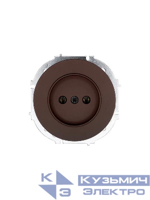 Розетка 1-м СП OSEN без заземл. ПБТ механизм шоколад LEZARD 743-7388-121B