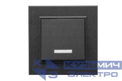 Выключатель 1-клав. с подсветкой Karea LINE STAR чер. Makel 86054021