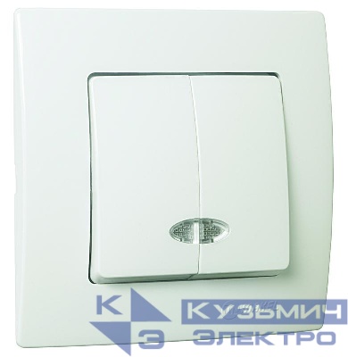 Выключатель 2-кл. Lillium с подсветкой Makel 32001023