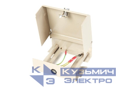 Коробка распределительная на 3 (макс d кабеля 10мм) плинта металлическая (12*13,5*7см), замок