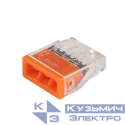 Клемма монтажная нажимного соединения PTC-3P 2273-203 450В 32А 0.14-4.0кв.мм Jazzway 5051003