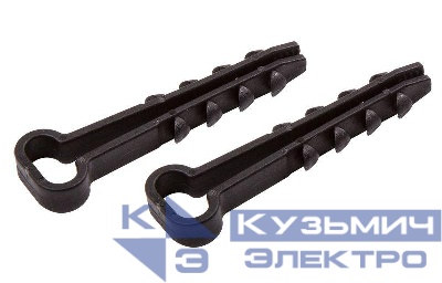 Дюбель-хомут 5-10 для плоского кабеля. черн. (уп.100шт) PROCONNECT T07-4621