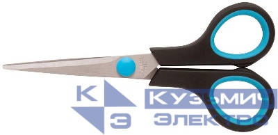 Ножницы бытовые нержавеющие прорезиненные ручки толщина лезвия 1.8мм 135мм FIT 67374