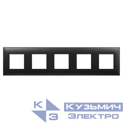 Рамка 5-м 10мод. Avanti "Черный матовый" DKC 4412900