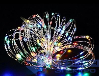 Гирлянда "Нить" LDM100M 100 разноцветных минисветодиодов 10м для помещений SHLights 4690601047335