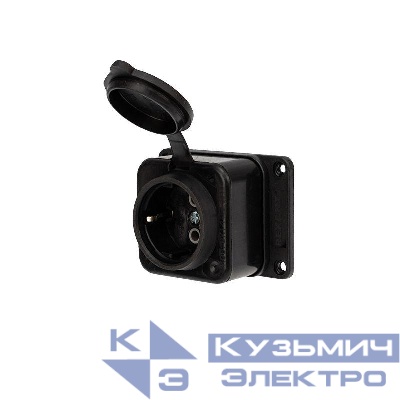Розетка штепсельная влагозащ. с/з 16А IP54 каучук Rexant 111-111