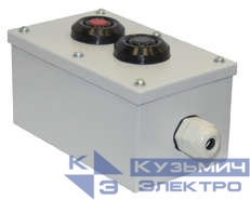 Пост кнопочный ПКУ-15-21.121-54 У2 (1хВК30-10-11110-54 (1з+1р) черн. + 1хВК30-10-11110-54 (1з+1р) красн. + PG-19) пост управления Электротехник ET054487