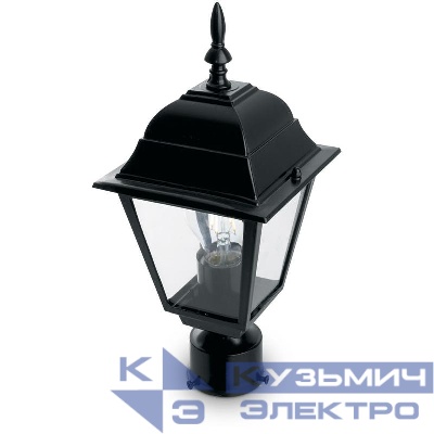 Светильник 4103/PL4103 60Вт E27 230В садово-парковый на столб черн. FERON 11018