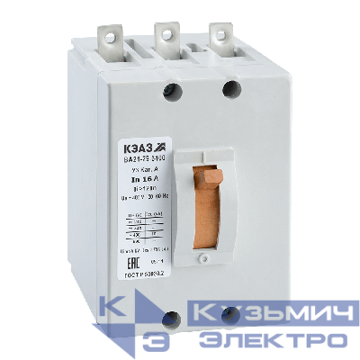 Выключатель автоматический 3п 2А 6Iн 10кА ВА21-29-340010 У3 400В AC КЭАЗ 100180