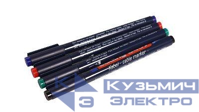 Набор маркеров E-8407 4S 0.3мм (для маркировки кабелей) черн./красн./зел./син. Edding 09-3997