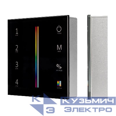 Панель Sens SMART-P55-MULTI Black (3В 4 зоны 2.4G) (IP20 пластик) Arlight 028310