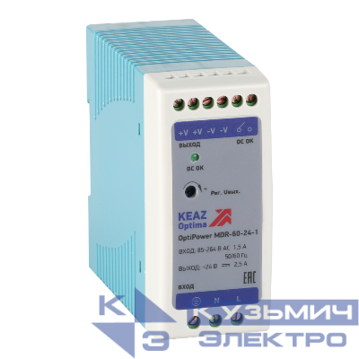 Блок питания OptiPower MDR-60-24-1 КЭАЗ 284541