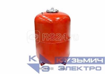Бак расширительный вертикальный RV 100л (с мал. ножками) (8шт/пал) красн. VALFEX VF.RV.0100