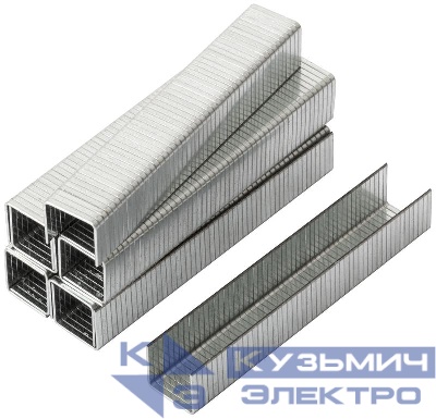 Скоба для степлера закален. прямоугол. 10.6х1.2мм 8мм тип 140 широкая (уп.500шт) FIT 31208