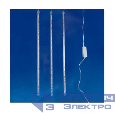 Занавес светодиодный "Радуга-1" ULD-E3104-288/DTK BLUE IP20 RAINBOW-1 3.1х0.4м 4 подвеса 288LED син. свет провод прозр. Uniel UL-00001409