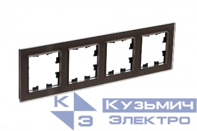 Рамка 4-м AtlasDesign Nature стекло мокко SE ATN320604