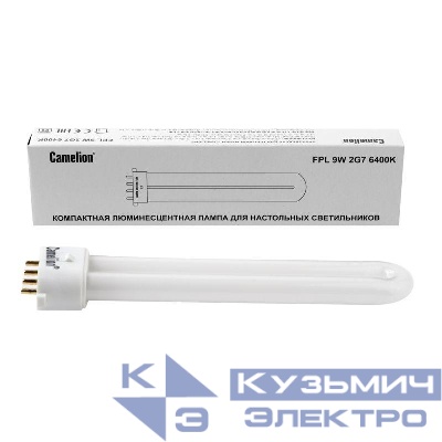 Лампа люминесцентная компакт. FPL 9Вт 2G7 6400К для KD-021 Camelion 10380