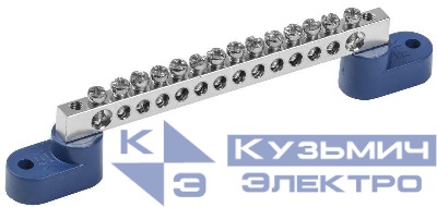 Шина нулевая Ni ШНИ-6х9-14-У2-С на двух угловых изоляторах IEK YNN10-14-C2-K07-N