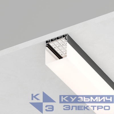 Профиль накладной CAB268 42х45мм L2000 в комплекте 2 заглушки алюм. черн. FERON 48149