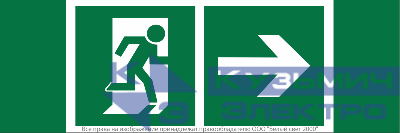 Знак безопасности NPU-3413.E35"Напр. к эвакуационному выходу направо" Белый свет a18160