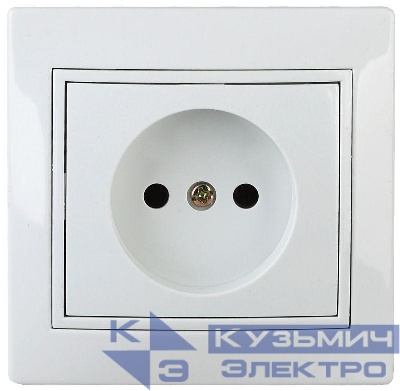 Розетка 1-м СП Plano 1-201-01 16А IP20 250В 2P бел. Intro Б0053859