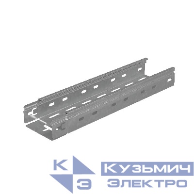 Лоток листовой перфорированный 100х50 L3000 сталь 0.55мм "БЫСТРЫЙ МОНТАЖ ПЛЮС" LPplus50-100-0.55-3000 оцинк. КМ PL0201