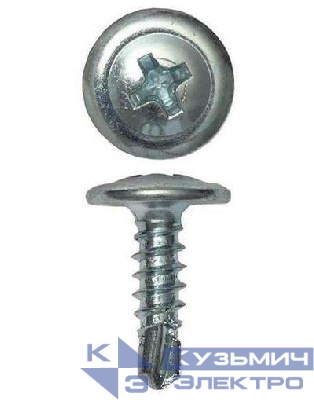 Саморез с пресс-шайбой 4.2х51 со сверлом (уп.100шт) DKC CM274051