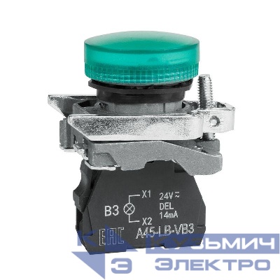 Лампа сигнальная OptiSignal D22 C4-L-B3 зел. металл 24VAC/DC XB4BVB3 КЭАЗ 332175