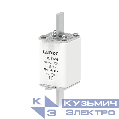 Предохранитель YON ножевого типа FG1 80А 690В хар-ка aR DKC 1FG01-0080-690V-AR